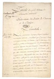 Declaration of the Rights of Man and of the Citizen, handwritten copy