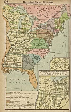 us map of 1803. Map of the United States prior